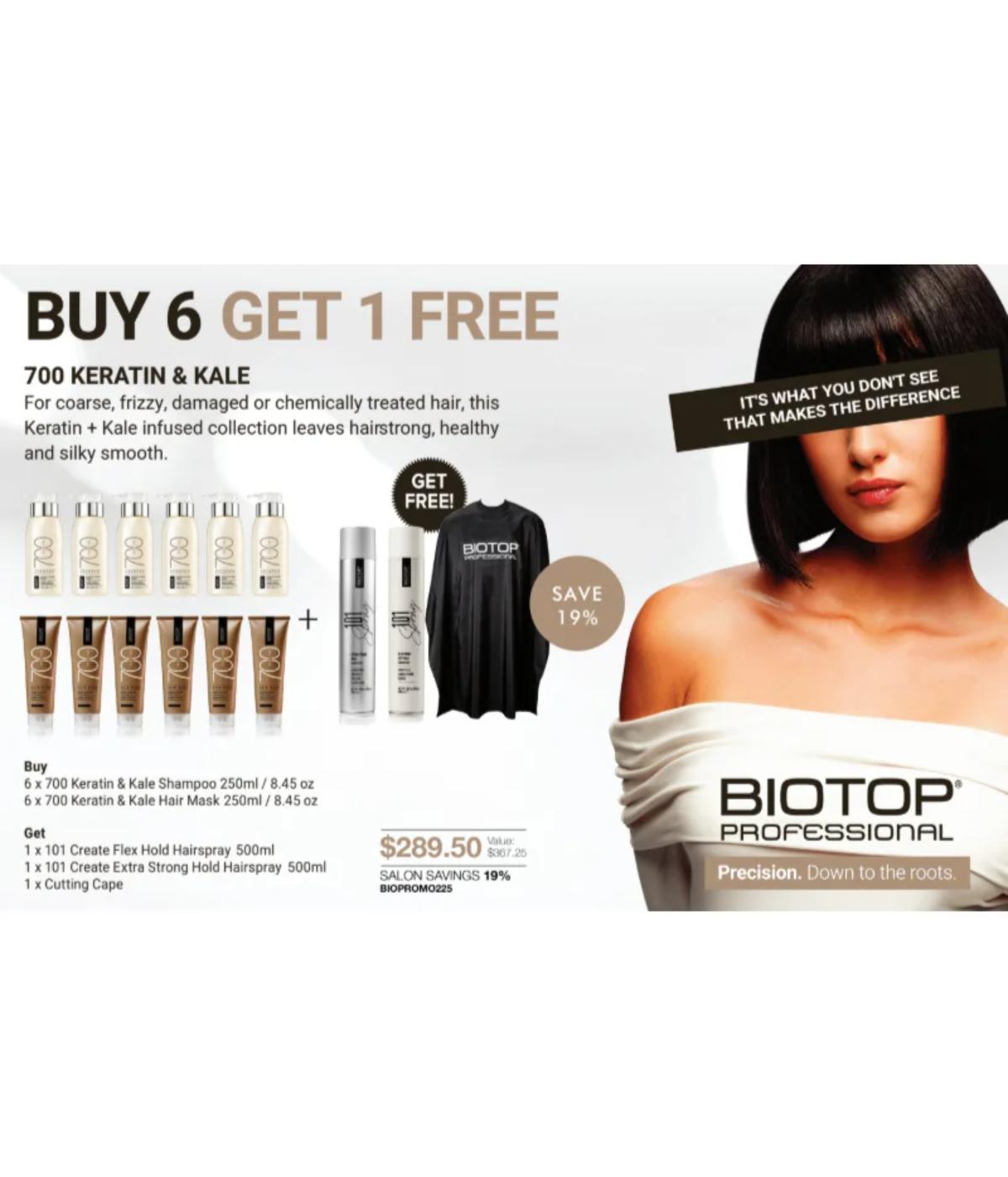 Biotop Buy 6 Get 1 Free 700 Keratin & Kale MJ26