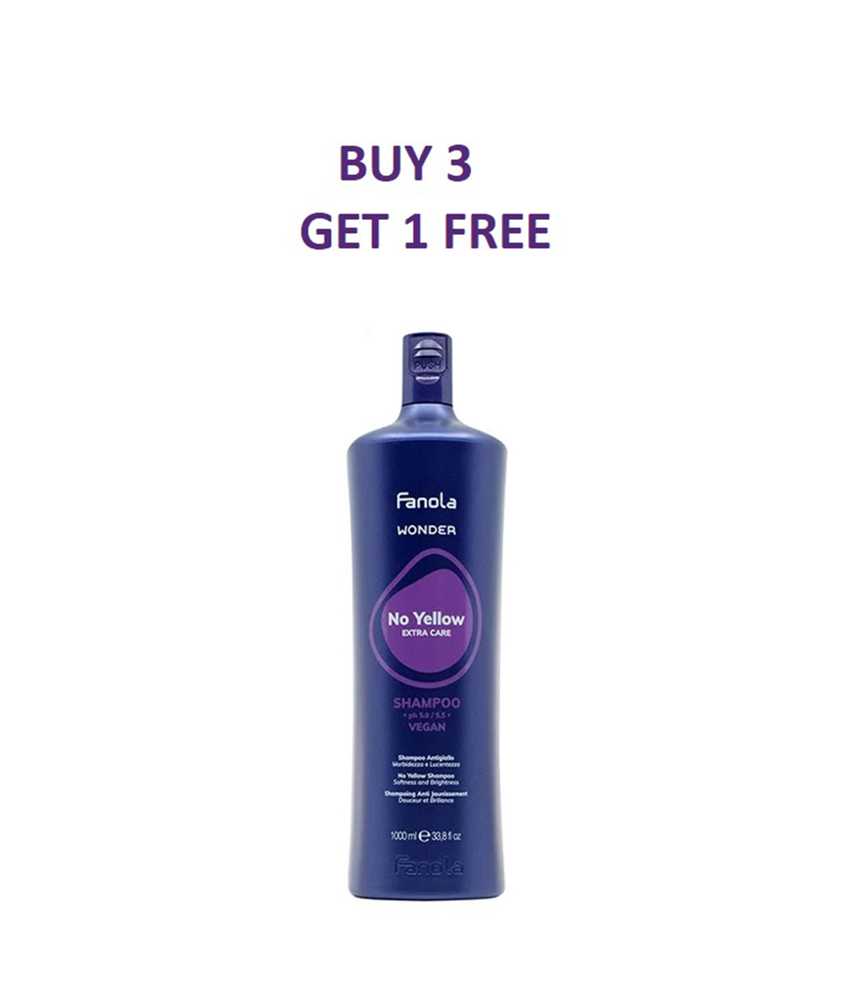Fanola 3+1 Wonder Treatment No Yellow Shampoo 1L