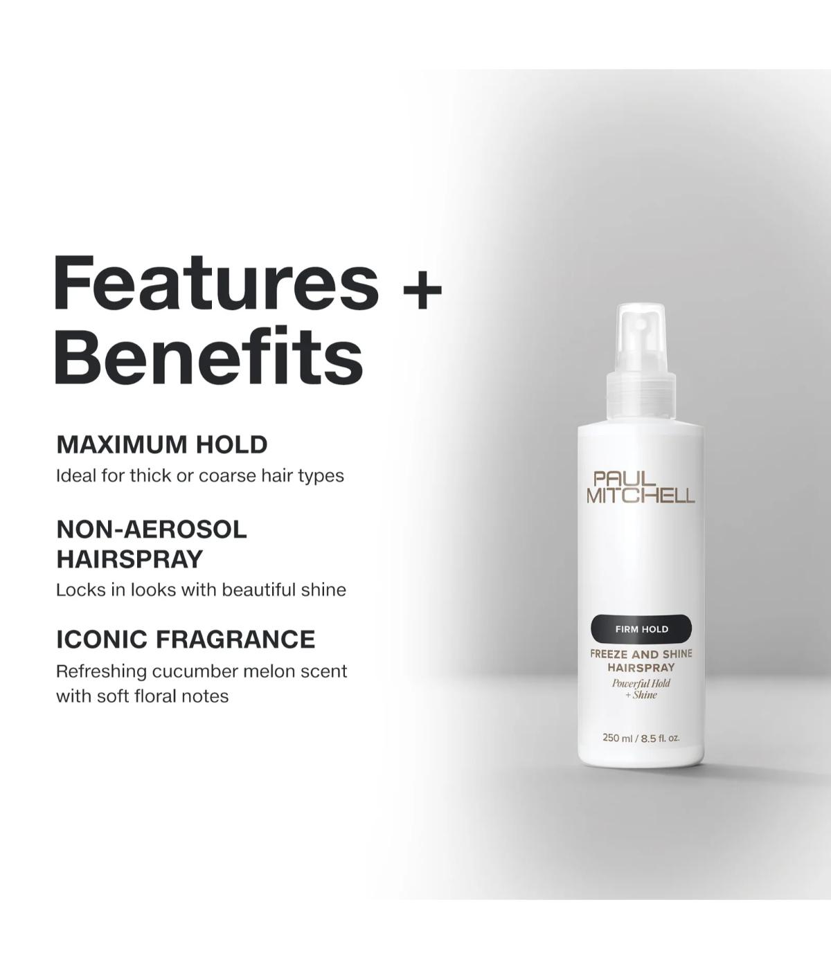 PM Freeze & Shine Hairspray 250ml(Restaged)