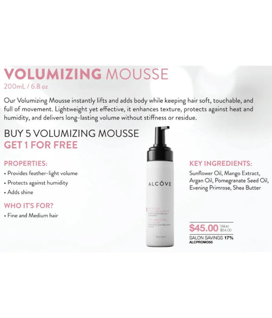 Alcove 5 + 1 Volumizing Mousse MA26