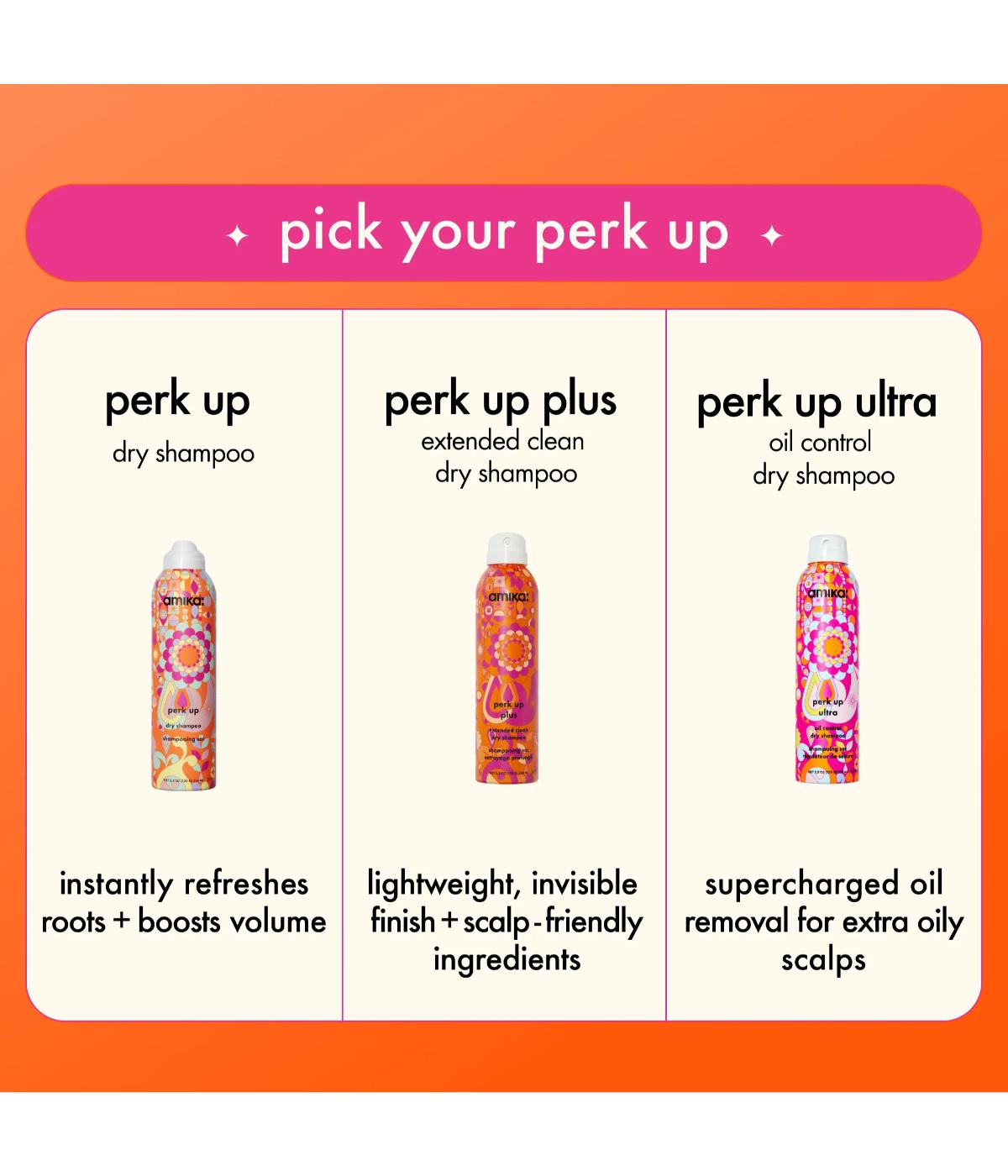 Amika Perk Up Plus Extended Clean Dry Shampoo 358ml