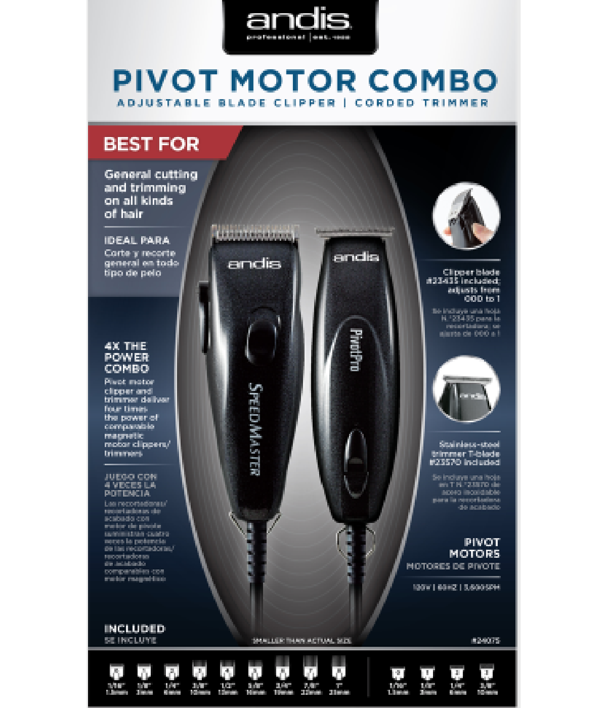 andis pivot motor combo packaging