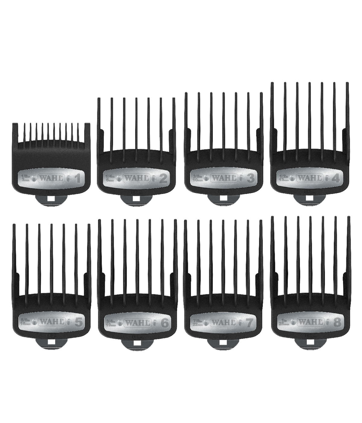 wahl pro 8-pack premium black cutting guides
